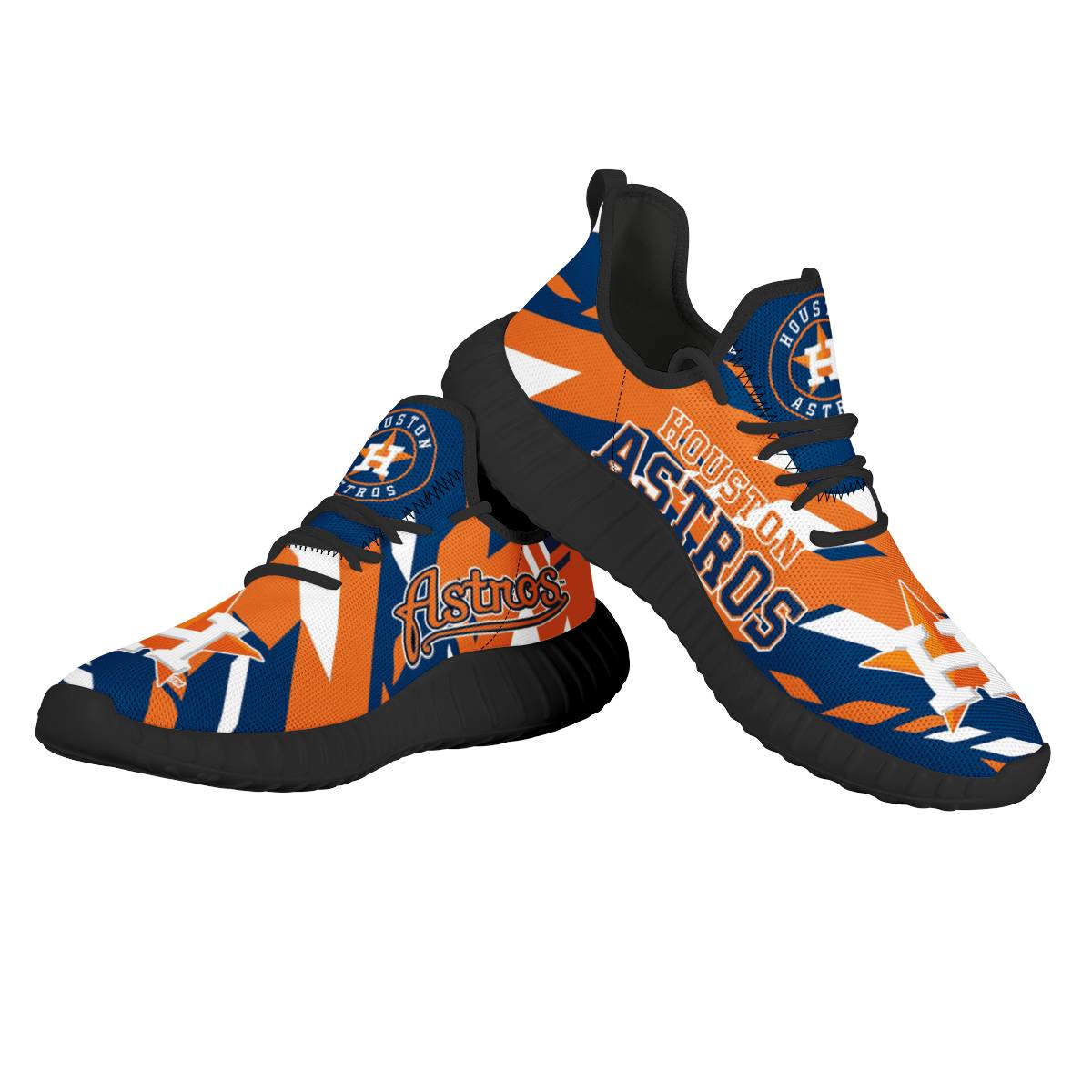 Men's Houston Astros Mesh Knit Sneakers/Shoes 007